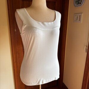 St. John Embellished Scoop Neckline Sleeveless Tank, Size L, NWOT, Vintage